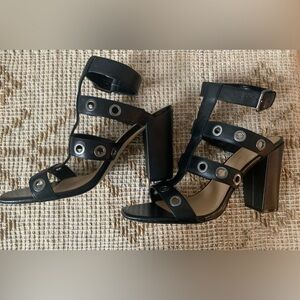 Saks Fifth Avenue Black Gladiator Heels - Size 11M